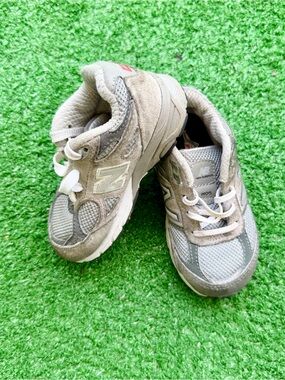 New Balance 990v5 Grey Suede Classic Mesh Running Shoes Toddler 6